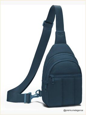 Quilted Puffer Crossbody Bag - Lightweight Sling Purse for Travel